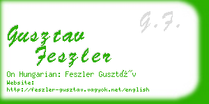 gusztav feszler business card